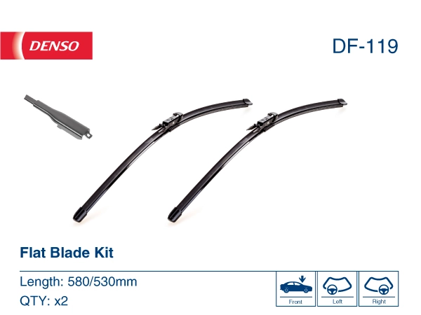 Щітка-двірник лобового скла, комплект з 2-х шт. Denso DF119 ціна, від 23.40 USD