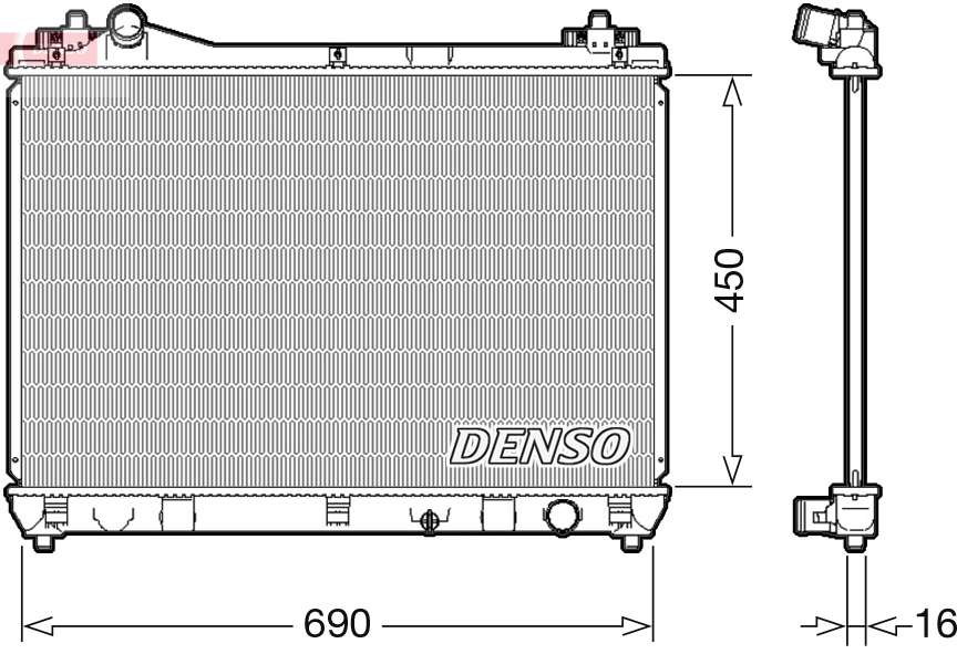 Радіатор основний Koyorad PL102059 ціна, від 90.16 USD