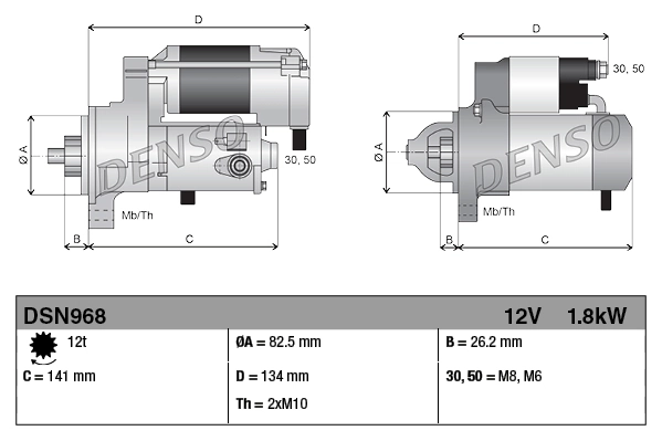 Стартер Denso DSN968 ціна, від 103.71 USD