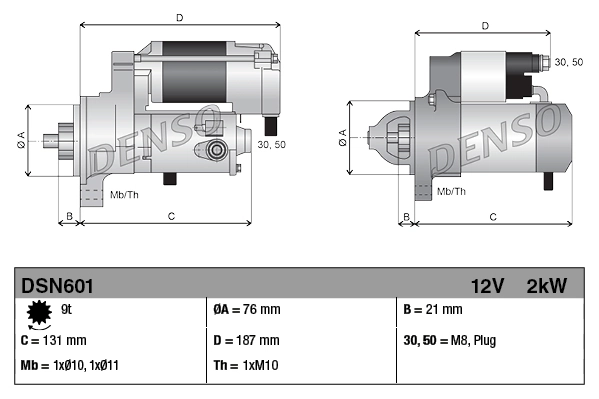 Стартер Denso DSN601 ціна, від 76.01 USD