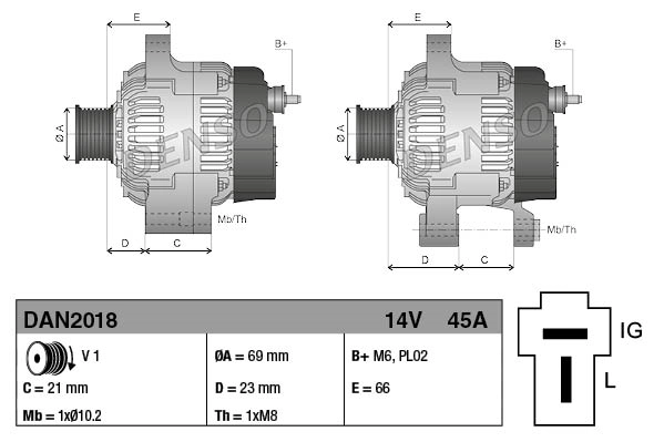 2706087701 Toyota Авто генератор