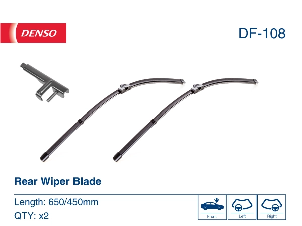 Щітка-двірник лобового скла, комплект з 2-х шт. Denso DF108 ціна, від 31.08 USD