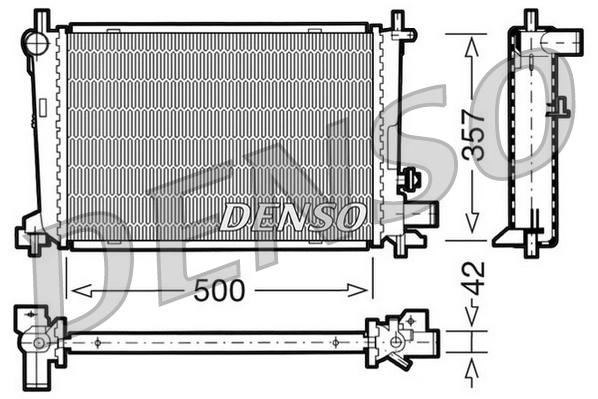 Радіатор охолодження двигуна на Ford Fiesta COURIER J5S, J3S