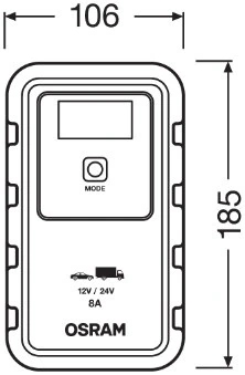 Зарядний пристрій для АКБ Osram OEBCS908 ціна, від 88.57 USD