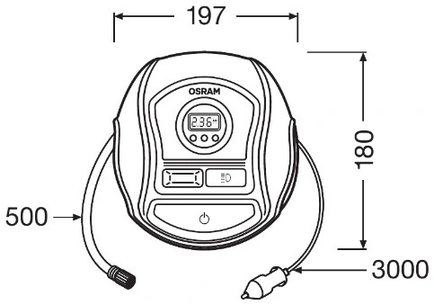 Пристосування для накачування шин Osram OTI450 ціна, від 57.18 USD