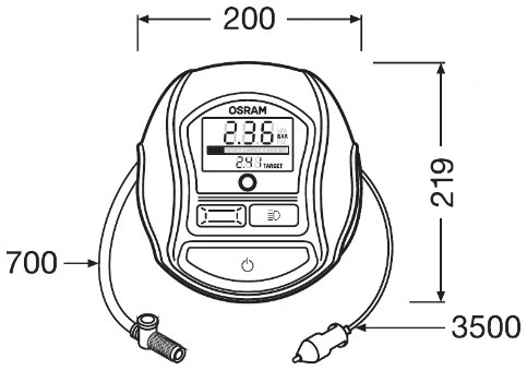 Насос для коліс Osram OTI1000 ціна, від 89.39 USD