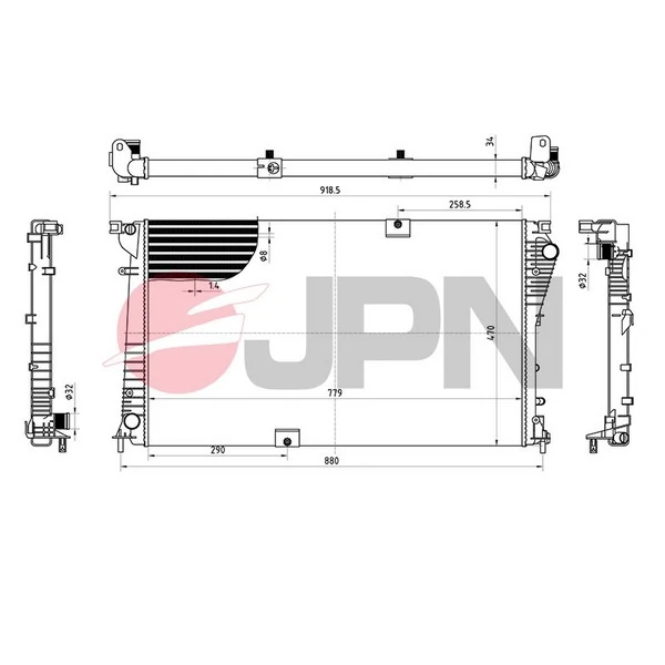 Радіатор основний Opel Vivaro A фургон (F7) (2001 - 2014) ціна, від 110.96 USD