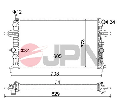 Купити 556008A2 Polcar Радіатор двигуна