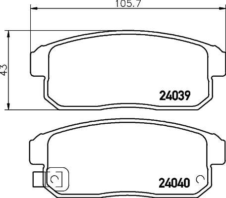 Задні гальмівні колодки 44060AU090 Nissan/Infiniti