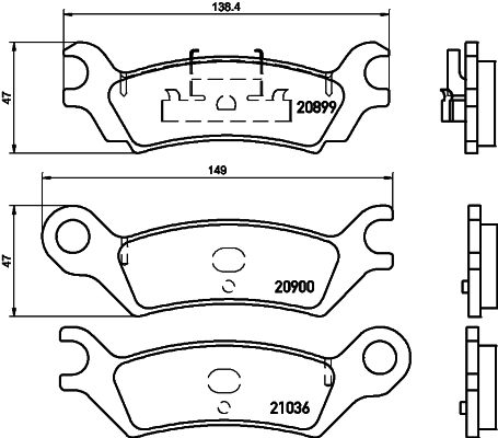 H01049280C Mazda Колодки гальмівні задні, дискові