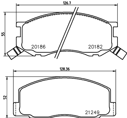 Гальмівні колодки Toyota 0449127090 ціна, від 22.39 USD