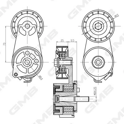 Натягувач приводного ременя Fiat Doblo II фургон (263) (2010 - 2022) ціна, від 30.70 USD