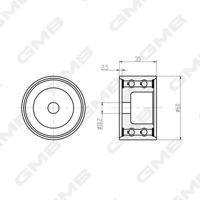 Купити GT90280 GMB Ролик паразитний ГРМ