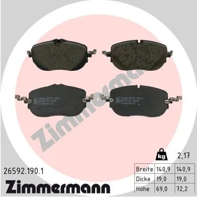 Купити A0004200004 Mercedes Колодки гальмівні передні, дискові