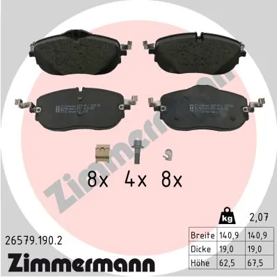 A000420300364 Mercedes Передні гальмівні колодки