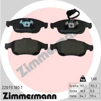 Передні тормозні колодки A4204204700 Mercedes
