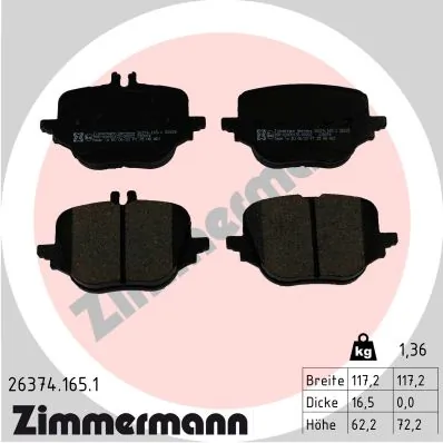 Задні гальмівні колодки Mercedes A0004204103 ціна, від 92.46 USD