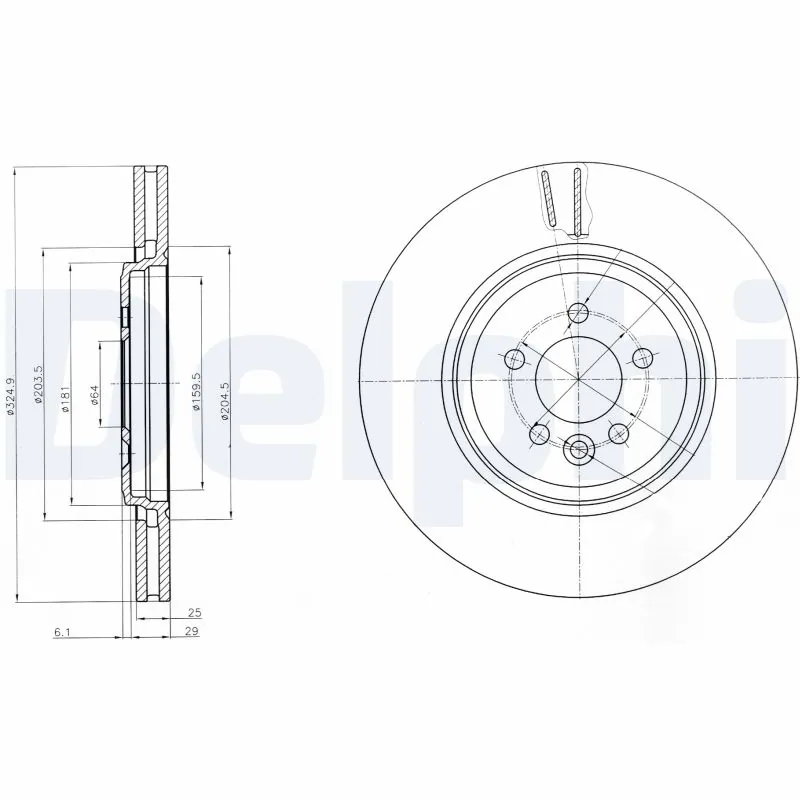 Диск гальмівний передній Rover SDB000420
