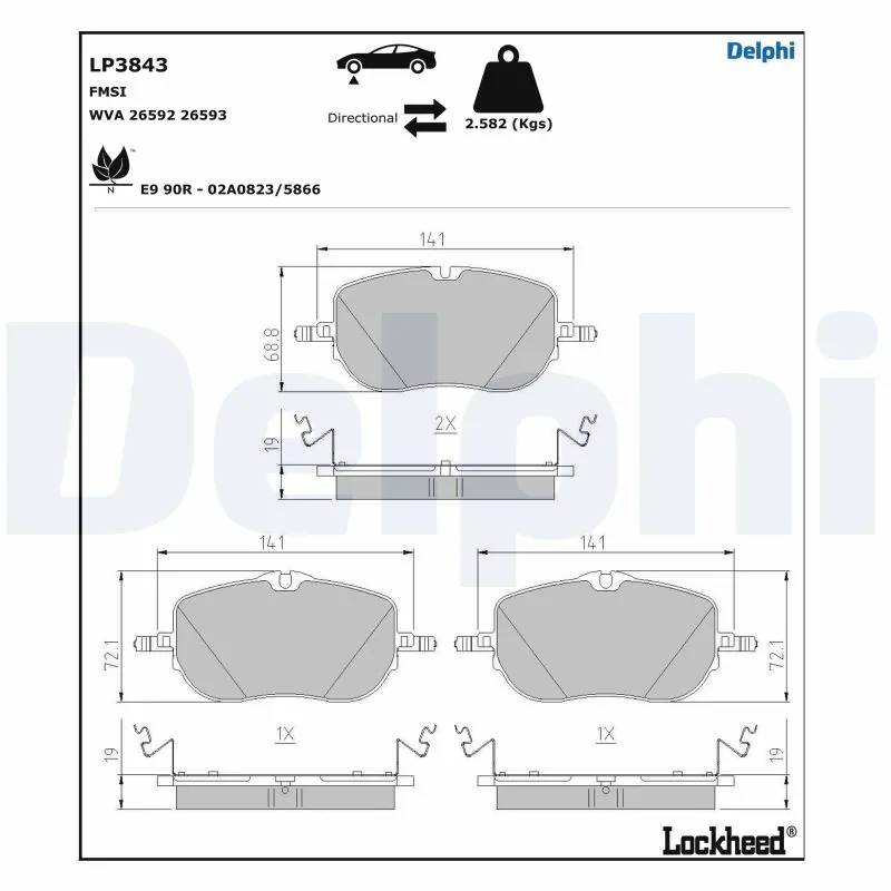 A0004200004 Mercedes Передні гальмівні колодки