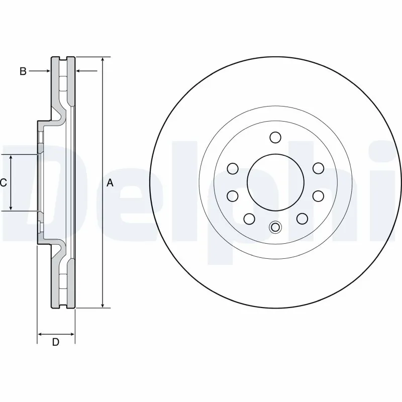 0569084 Opel Гальмо дискове переднє