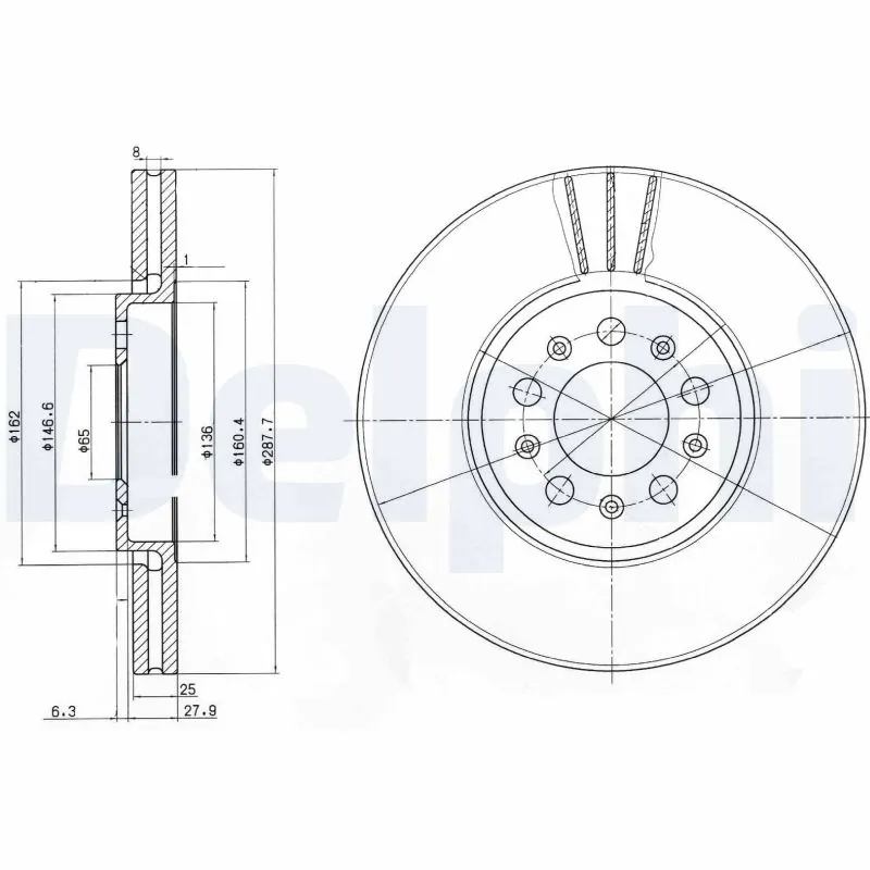 BG3035C Delphi Гальмо дискове переднє