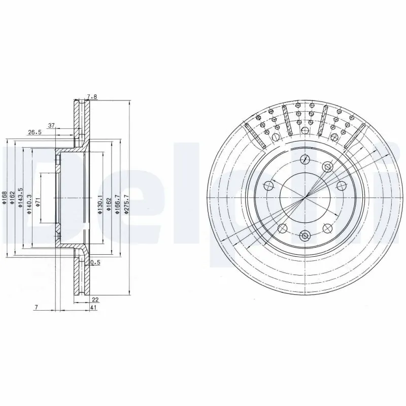 Диск переднього гальма Peugeot/Citroen 96054779 ціна, від 42.93 USD
