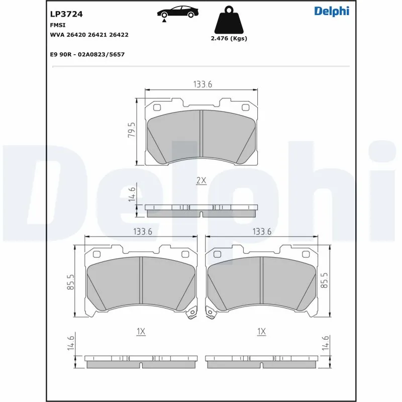 0446552370 Toyota Передні гальмівні колодки