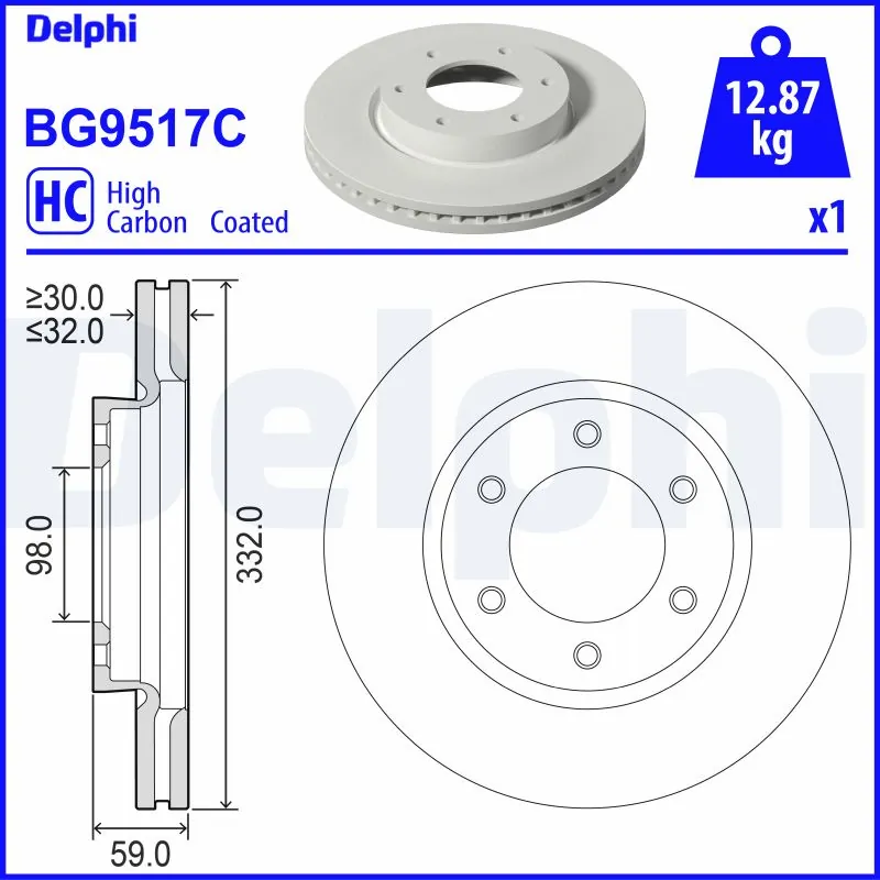 Диск переднього гальма Ford 1879954 ціна, від 152.17 USD
