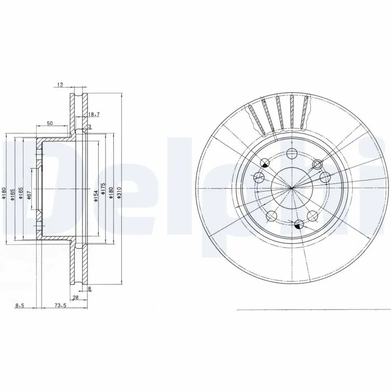 PRD2511 Protechnic Гальмо дискове переднє