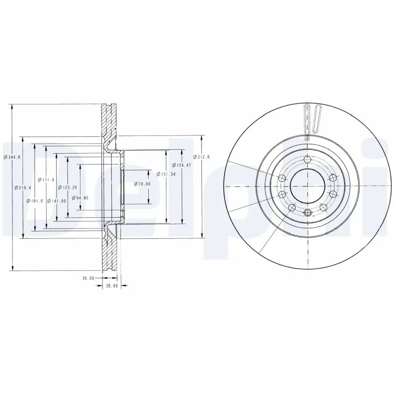 93188445 Peugeot/Citroen Гальмо дискове переднє