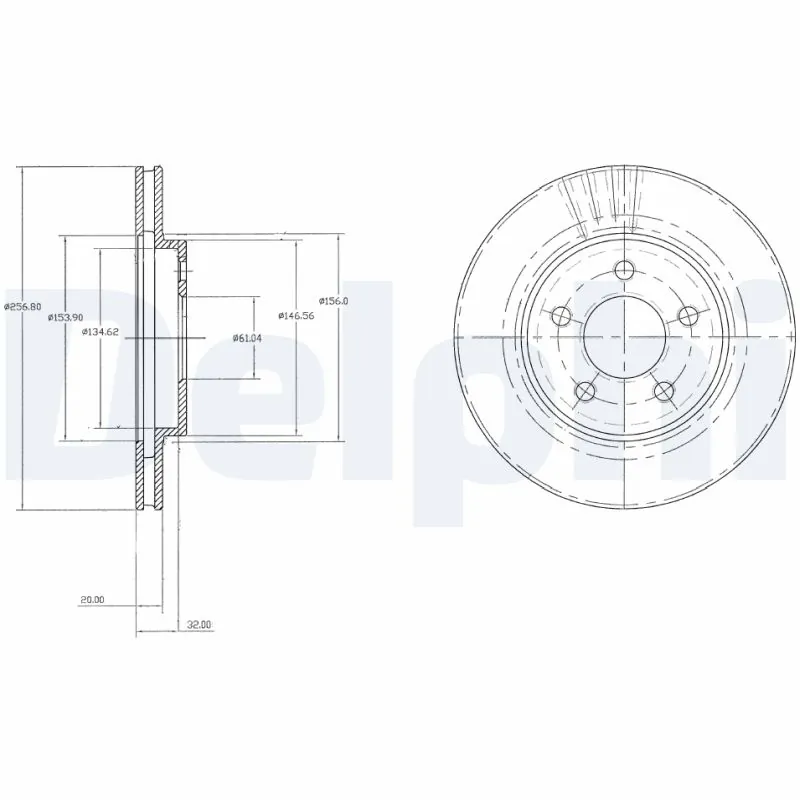 Диск гальмівний передній Jurid/Bendix PRT1379