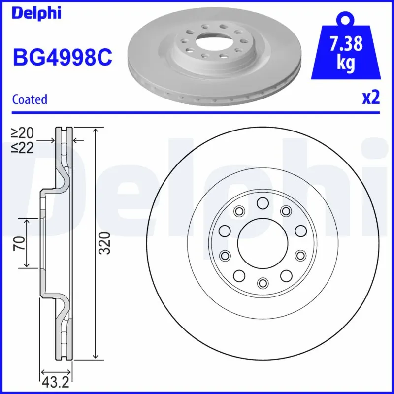 Задні дискові гальма Fiat/Alfa/Lancia 50546509 ціна, від 69.14 USD