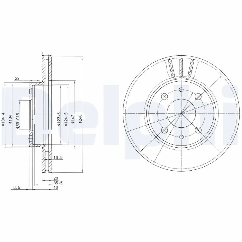 Диск переднього гальма Fiat/Alfa/Lancia 46446555 ціна, від 33.88 USD