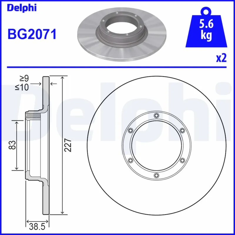 Диск переднього гальма Ford DV4T15K866AK ціна, від 16.15 USD