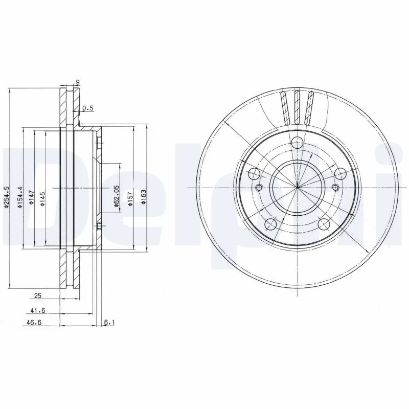 PRD2736 Protechnic Гальмо дискове переднє
