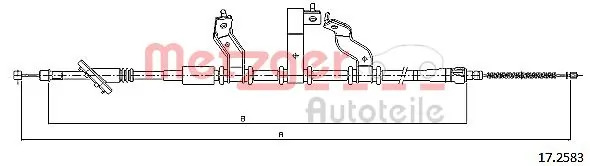 Купити C70558OEM Korea (oem) Трос ручного гальма задній, лівий