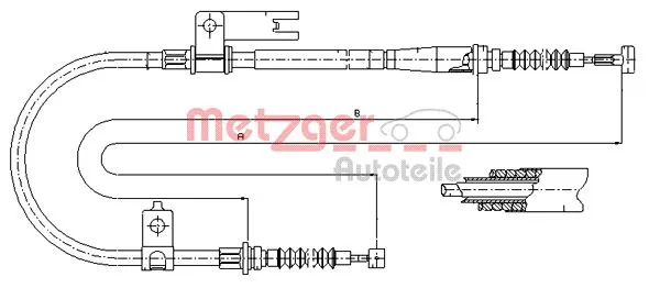 Трос стоянкового гальма задній лівий Adriauto AD220268 ціна, від 25.59 USD