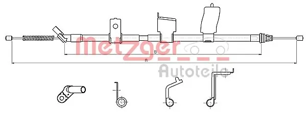 Трос стоянкового гальма задній лівий Adriauto 2802511 ціна, від 21.10 USD