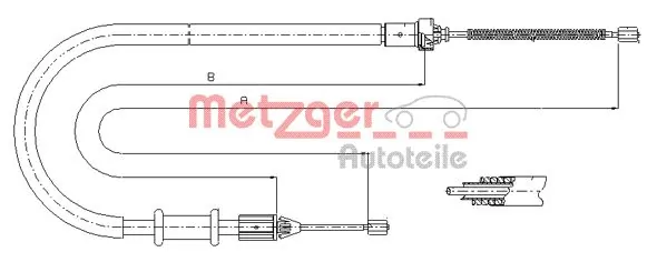 Трос ручного гальма задній, правий Adriauto AD4102121 ціна, від 8.25 USD
