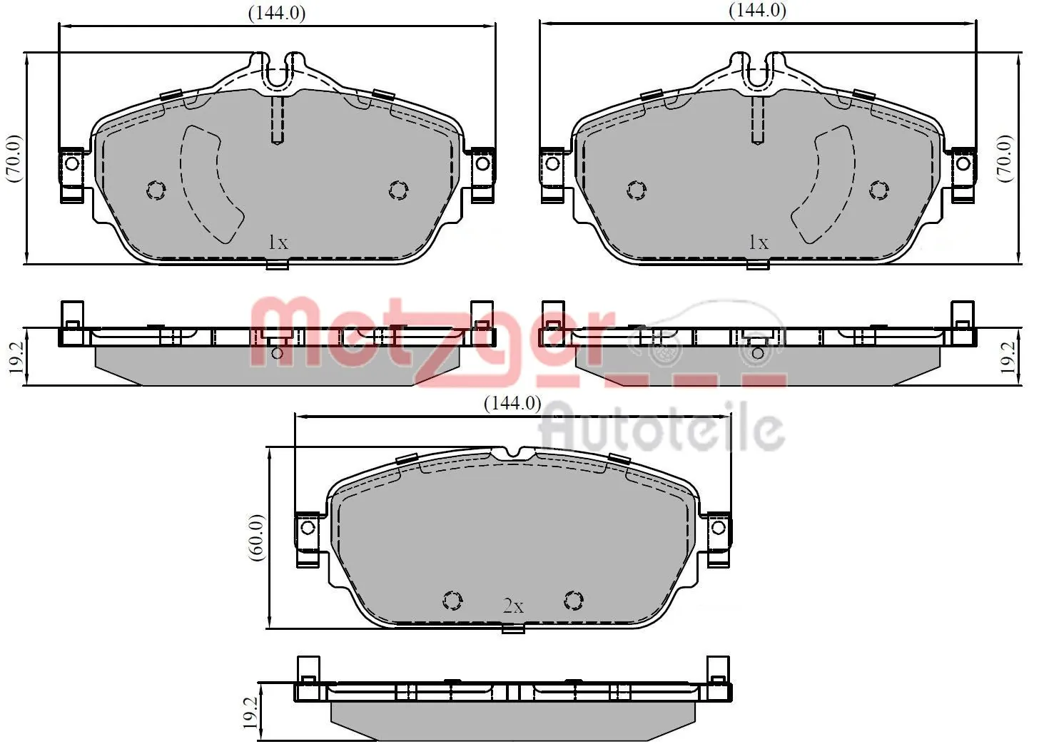 Передні тормозні колодки 6001133 Kraft