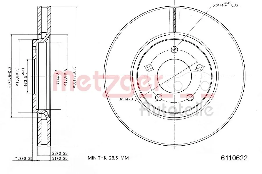 Купити Гальмівні диски передні Chrysler Voyager II GS 