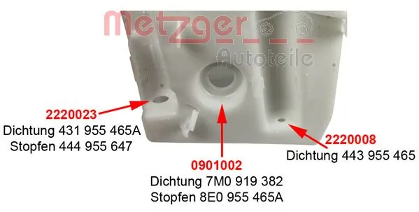 2140121 Metzger Бачок склоомивача