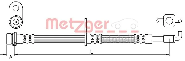 HMP8V512078BC Hmpx Шланг гальмівний передній, лівий