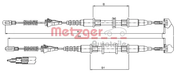 AD330257 Adriauto Трос ручного гальма задній, правий/лівий