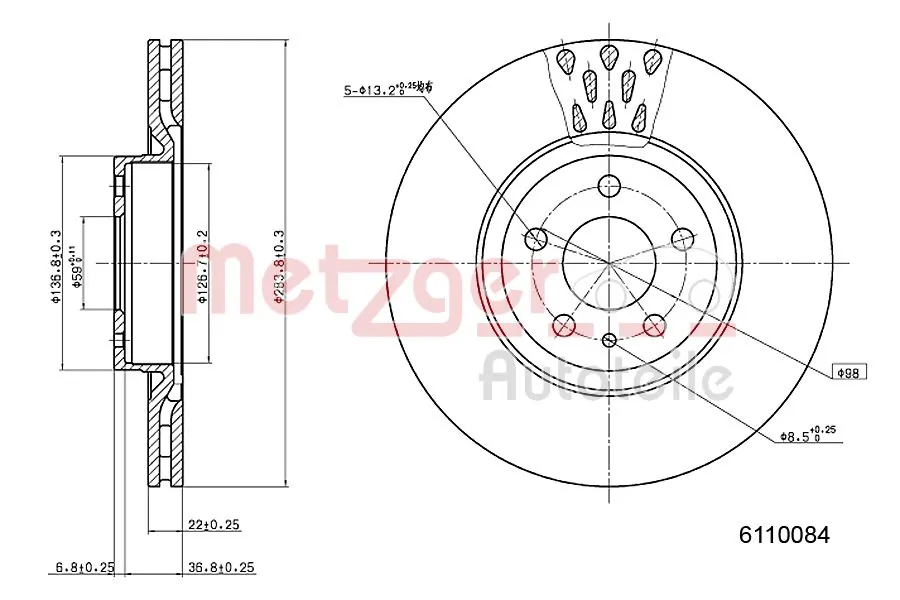 Купити Гальмівні диски передні Fiat Doblo II 263