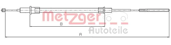 Трос стоянкового гальма задній правий Bosch BC556 ціна, від 11.39 USD