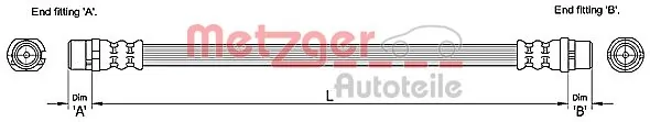 Шланг гальмівний передній Audi A8 D3 седан (4E2, 4E8) (2002 - 2010) ціна, від 6.74 USD