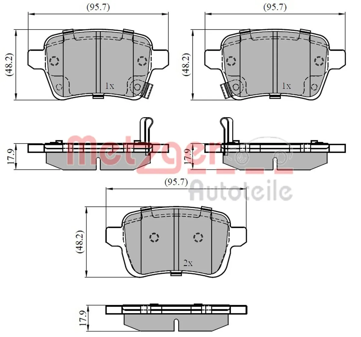 Задні гальмівні колодки Fiat/Alfa/Lancia 77366595 ціна, від 19.60 USD