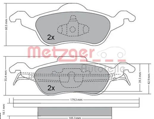 Тормозні колодки Metzger 1170038