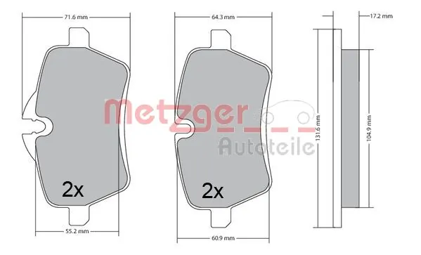 0252398418PD Meyle Передні гальмівні колодки
